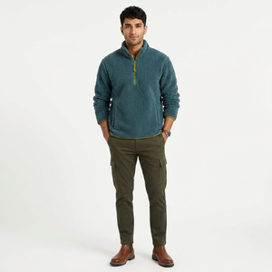 Customization OEM <b>Men's</b> Autumn Solid Canvas Windproof Stand Collar <b>Pullover</b> <b>Jackets</b> Wholesale - Product Image 1