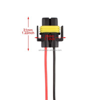 Connecteur de boîtier de fusibles H11 5202 pour phare antibrouillard automobile, faisceau de câbles 2 broches pour support de lumière LED d'allumage Tyco