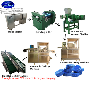 เม็ดทำความสะอาดโถสุขภัณฑ์ กลิ่นกฤษณา มูส ลาเวนเดอร์ บล็อกสีฟ้า กำจัดกลิ่น ทำความสะอาดอัตโนมัติ สำหรับโถสุขภัณฑ์ อ่างล้างหน้า บล็อกกำจัดกลิ่น สารเคมีทำความสะอาด สายการผลิต - Product Image 1