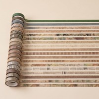 Ruban Washi Décoratif Personnalisé Thème Forêt Scandinave Vintage pour Journal, Scrapbooking et DIY