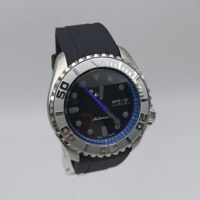 Montre à mouvement NH36, montre argentée avec semaine et calendrier, matériau en acier inoxydable 904L, cadran noir, montre pour homme, boîtier de 42 mm