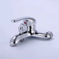 Mitigeur mural chromé en Zinc, robinets de baignoire et de douche pour salle de bains, livraison directe depuis l'usine
