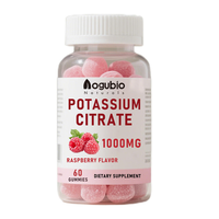 Gomitas de Citrato de Potasio con Sabor a Frambuesa, Delicioso Suplemento Dietético Diario, Caramelos Masticables de Frutas Sin Azúcar