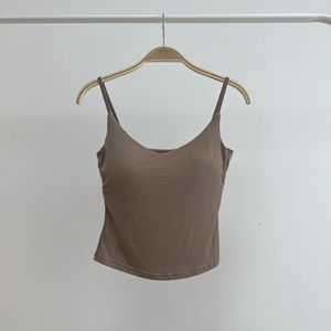 Bm mùa hè thời trang sexy yếm hot-bán phương thức rắn màu dệt kim bên trong hàng đầu cho phụ nữ với Built-in Bra Pads Tank Top - Product Image 4