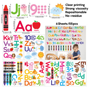<span class=keywords><strong>Adesivi</strong></span> Murali Educativi <span class=keywords><strong>per</strong></span> Bambini <span class=keywords><strong>con</strong></span> Alfabeto, Numeri e Animali, Decorazione <span class=keywords><strong>per</strong></span> Aula, Asilo e Camera da Letto - Product Image 2