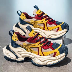 Zapatillas de moda de marca de lujo ligero para hombre, con suela gruesa, aumento de altura, con cordones, informales, de malla antideslizante para estudiantes, ideales para otoño. - Product Image 1