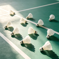 ST NO 8 Volants de badminton en plumes de canard - Volants d'entraînement pour les passionnés de sport - Sensation stable - Convient pour les matchs en salle