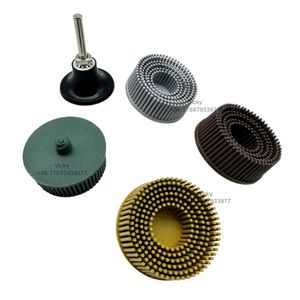 1 אינץ 50 אינץ מנעול צהוב חצץ דיסקים גומי גומי ליטוש מברשת גלגל בור עמיד חלודה להסרת oem/odm - Product Image 3