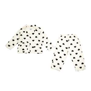 <span class=keywords><strong>Pyjama</strong></span> à manches longues 100% coton pour enfant, ensemble 2 pièces, vêtements de nuit, en mousseline, imprimé, décontracté, pour fille et garçon, boutique - Product Image 1