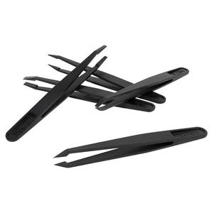 Pince à épiler antistatique en fibre de carbone rigide, à tête ronde, à large ouverture, à tête plate, outil de réparation - Product Image 3