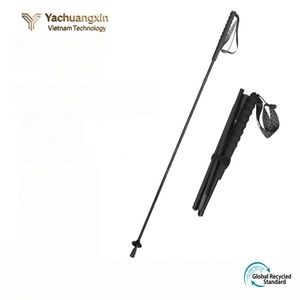 Bastón de Trekking Plegable de Fibra de Carbono, Ajustable en 3 Secciones, con Punta de Goma y Sistema de Bloqueo Rápido - Product Image 6