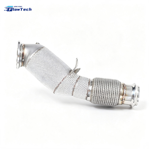 Downpipe haute performance en acier inoxydable 304 pour BMW 320i 330i F30 G20 B48 2.0T – Échappement performance avec bouclier thermique intégré - Product Image 3