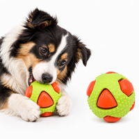 Ballon pour animaux de compagnie couineur bicolore, sélection usine, avec corps souple en TPR pour le jeu de rapport à la maison et la stimulation sensorielle