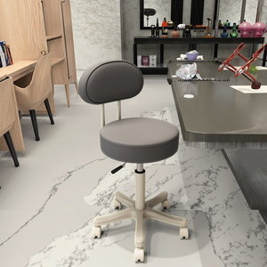 Hot Selling Custom Durable Metal Barber Stool Chair 360 Degree Swivel/Reclining/Height Adjustable Leather Seat for Beauty Salon - Product Image 3
