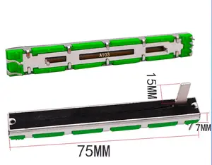 Deslizante potenciômetro 75mm 60mm de curso volume 10k potenciômetro linear de slides