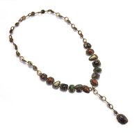 Collier long de style rétro européen américain pour femmes en métal incrusté de pierres précieuses conception transfrontalière en alliage déclaration chaîne de chandail