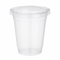 Op maat gemaakte 200ml 450ml 600ml 800ml logo bedrukte enkelwandige PET plastic bubble tea/ijskoffie bekers