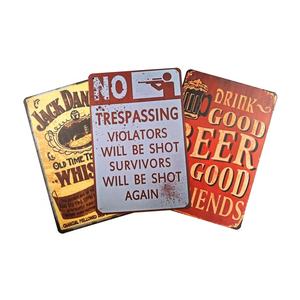 Segni di latta della decorazione retrò della parete dell'annata del metallo di progettazione su ordinazione all'ingrosso della fabbrica - Product Image 2