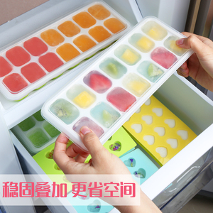 Bán Sỉ Màu Kẹo Tùy Chỉnh 14 Khoang Khuôn Làm Đá Whiskey Bằng Nhựa Resin Khuôn Làm Đá Viên Khay Làm Đá Silicon Có Nắp Đậy - Product Image 4