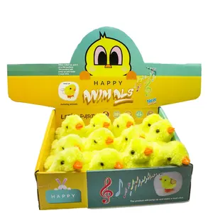 Top vendita wind up giocattoli per bambini simulazione jump pulcini piccolo peluche simpatico pulcino peluche con ala