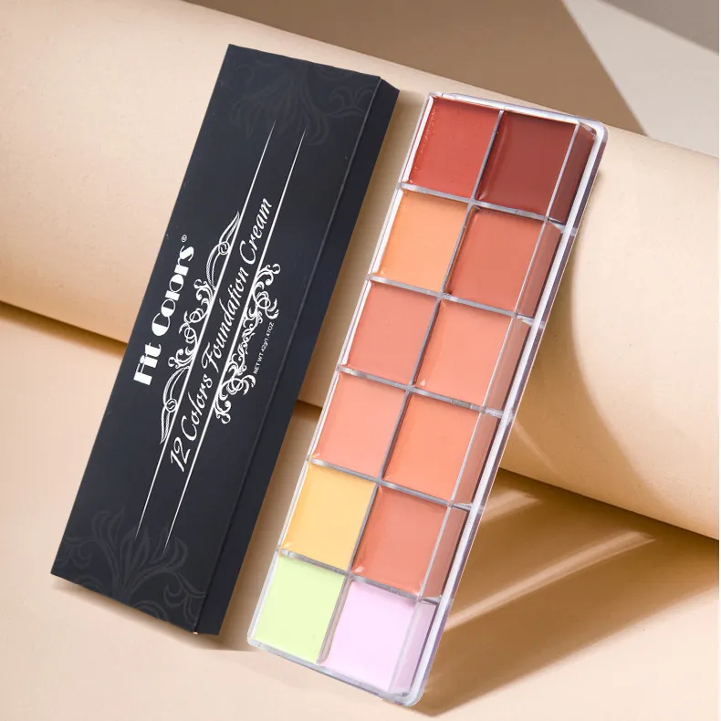 12 couleurs crème corps Contour Palette Pro correcteur marque privée correcteur (nouveau)