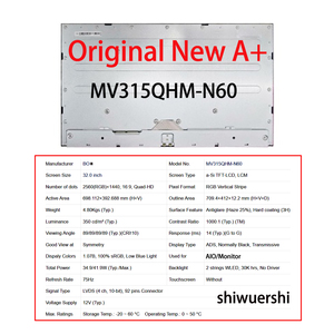 จอ LCD แท้ใหม่เกรด A+ ขนาด 32 นิ้ว รุ่น MV315QHM NF2 NX0 N41 N51 N60 NF1 N50 N40 NF0 N61 <span class=keywords><strong>NFO</strong></span> N30 สำหรับเปลี่ยนจอ AIO - Product Image 5