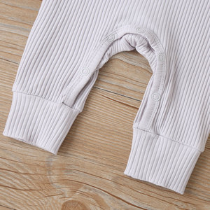 Mono de Algodón para Bebé Recién Nacido, Estilo Casual Coreano, Diseño INS, Manga Larga, Color Sólido, Primavera Otoño, Talla 12, Tejido de Punto - Product Image 5