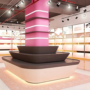 Cosmetics Skincare Shop Showcase Custom Interior Design Shelves Display Racks Perfume Display <b>Cabinet</b> Furniture Store decoration - Product Image 2