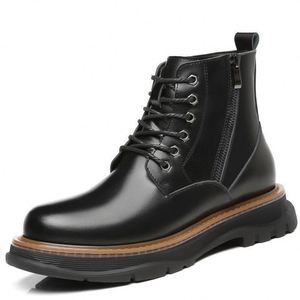 New Men's <b>Boots</b> Cowhide Casual Large Shoes High Top Outdoor Work <b>Boots</b> - Product Image 2