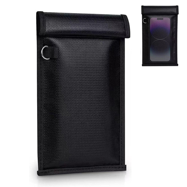 Fireproof Faraday Bag for Phone and Car Key Signal Blocking Pouch RFID Blocker 5G WiFi GPS Anti-Theft Mobile Phone Pouch
