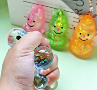 Jouet Squishy en TPR Maltose Thème Noël, Bonhomme de Neige et Sapin Mignons, Décoration de Noël Cartoon, Balle Anti-Stress et Fidget pour la Fête de Noël