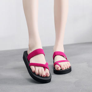 Verano nueva moda gran oferta sandalias <span class=keywords><strong>de</strong></span> mujer varios colores cómodos al aire libre peso ligero forma plana característica antideslizante - Product Image 3