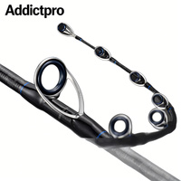 Canne à pêche spinning en fibre de carbone rapide 1,8 m, poids de leurre 120-260 g, 2 brins, pour la pêche en mer/lac/rivière, idéale pour le bar.