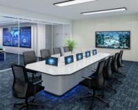Kesino, fabricant de meubles de salle de conférence, console de centre de commande de sécurité LED modulaire intelligente personnalisée, design ergonomique