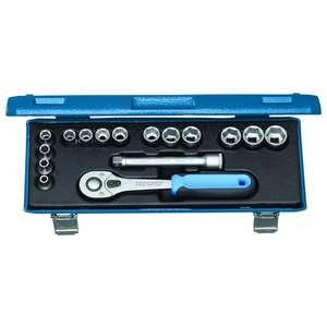 GEDORE-Jeu de douilles 2682885 3/8 ''(16 pièces) -ENSEMBLES DE CLIQUET ET DE DOUILLES EAN 4010886934784 3/8" - Product Image 1