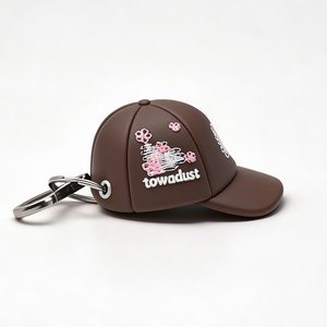 Mini <b>Baseball</b> <b>Cap</b> Keychain <b>Storage</b> Bag, Embroidery Coin Purse & AirPods Case with Carabiner - Product Image 5