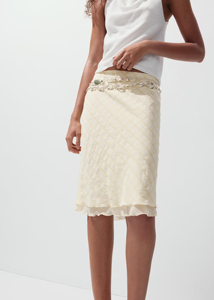 Women's Viscose Chiffon Mini <b>Skirt</b> Solid Color Regular Waistline Soft Minimalist Straight Design All Seasons Wear - Product Image 6