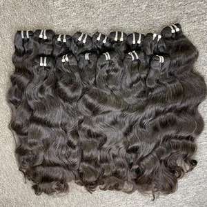 Vague naturelle de qualité supérieure dans la trame Extensions de cheveux humains en gros 100% cheveux bruts cambodgiens non traités - Product Image 2