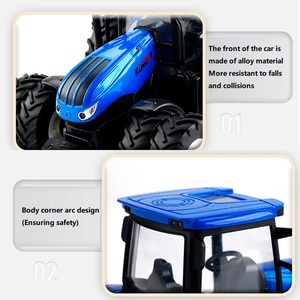 Voiture RC tracteurs <span class=keywords><strong>remorque</strong></span> 2.4G 1/24 radiocommandée 4 roues voitures de ferme simulateur camion fermier modèle animal jouets enfants garçons - Product Image 4