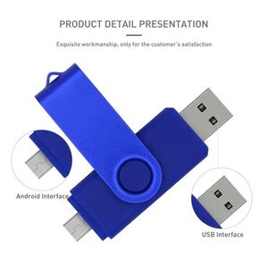 USB3.0 Ổ Đĩa <span class=keywords><strong>Flash</strong></span> 2 Trong 1 OTG Xoay Mini Kim Loại Ổ Đĩa <span class=keywords><strong>USB</strong></span> 8G 16G 32G 64G 128G - Product Image 3