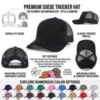 Casquettes unisexes en daim de haute qualité, style camionneur, personnalisables avec logo unique, broderie 3D, pour le sport et les loisirs en extérieur