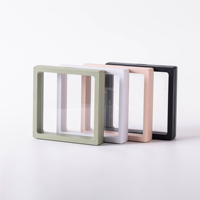 Boîte de présentation de bijoux en film mince en PS 9x9cm avec fermeture à boucle, options de couleur personnalisées pour le rangement des bagues, colliers, bracelets et boucles d'oreilles