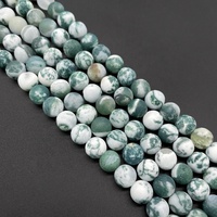Magnifiques perles pour la fabrication de bijoux, perles en agate d'arbre givrée mate, pierres précieuses en vrac