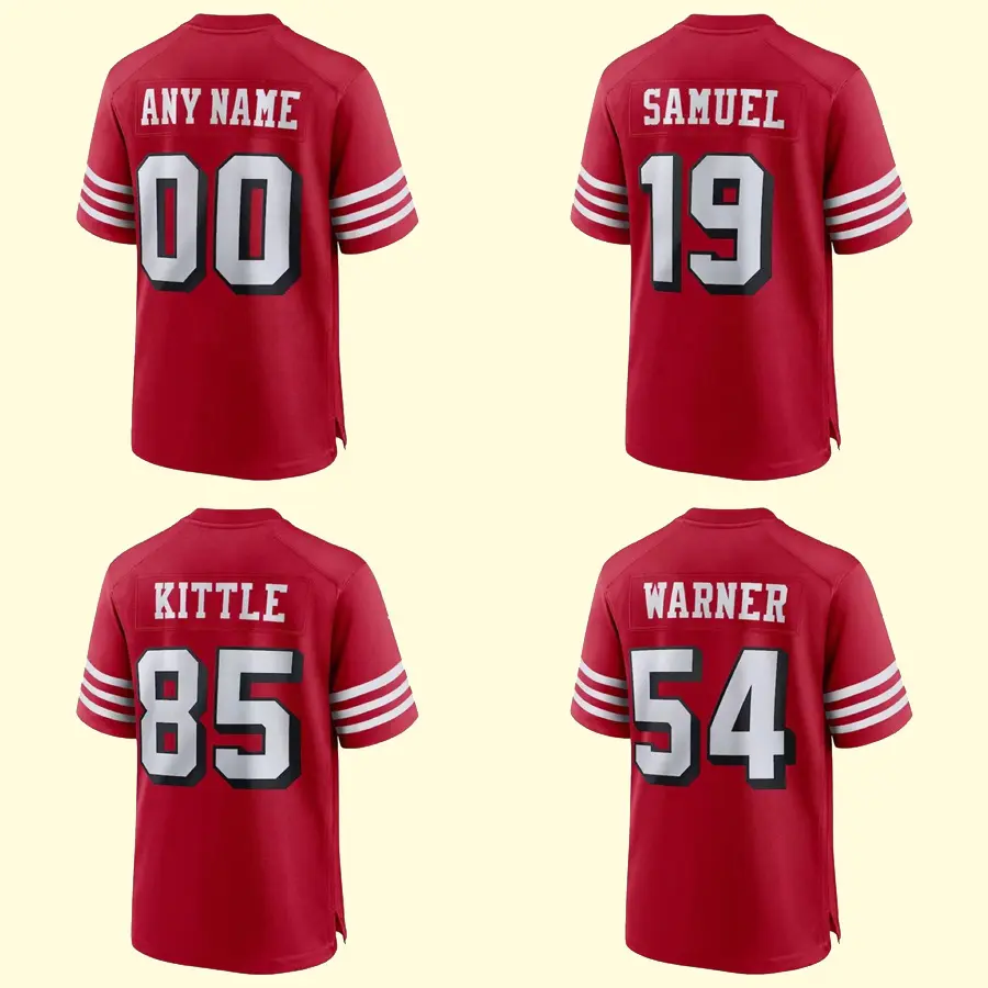 Maglia da Rugby uniforme della squadra di San Francisco City Red 49Er all'ingrosso #85 Kittle #97 Bosa #19 maglia da Football americano classica di sam