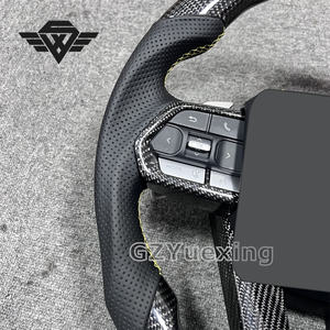 Superventas para Toyota Land Cruiser Prado LC300 LC200 LC70 FJ70 volante fibra <span class=keywords><strong>de</strong></span> carbono costura amarilla con paletas <span class=keywords><strong>de</strong></span> cambio - Product Image 2