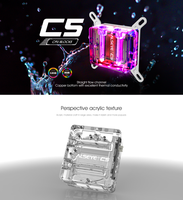 Alseye Small Colorful C5 Blok Pendingin CPU untuk Radiator Pendingin PC dan Blok Pendingin Aluminium
