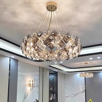 Postmoderne Minimaliste Élégant Maître Chambre Lumière De Luxe Designer Creative Salle À Manger Salon Lustre En Cristal