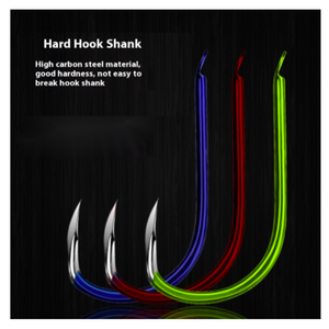 20 cái/túi barbless 0.1 #-5 # phẳng giả mạo thép carbon cao móc đơn với rãnh đôi sắc nét hơn điểm tăng cường móc câu - Product Image 2