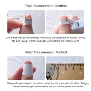 T422ขายส่งที่ถูกที่สุดกดบนเล็บ, แสงจันทร์สีขาว, ทำเล็บเสร็จสไตล์ INS, ถอดออกได้ - Product Image 6