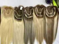 Topper capillaire en soie naturelle à clipser 6x7 7x7 6x8 pour femmes souffrant de cheveux clairsemés ou de perte de cheveux - Fournisseur en gros